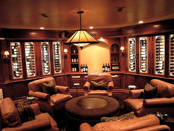 Man cave idea elegant design for a wine tasting room