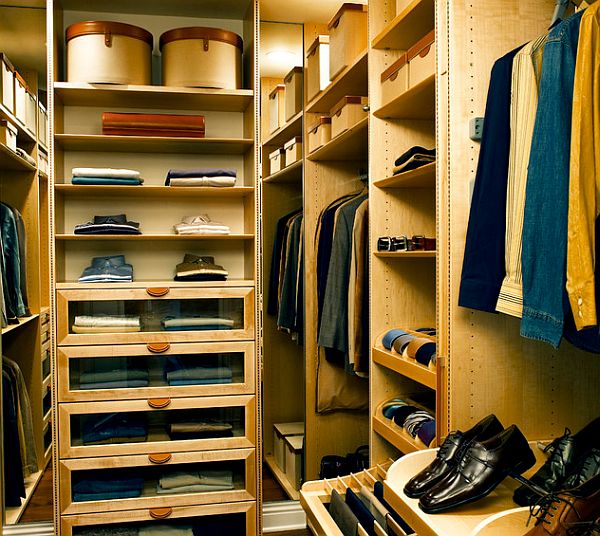 Men walk in closet organizer - Decoist