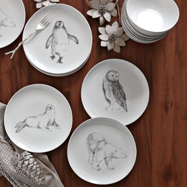 Modern animal dessert plates