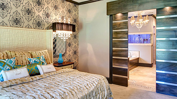 Modern-bubble-lighting-in-a-luxury-bedroom