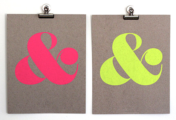 Neon ampersand artwork