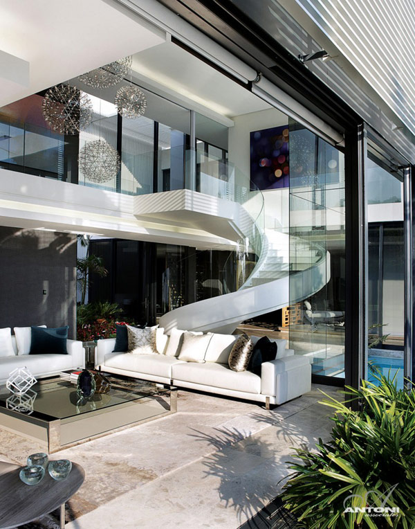 Opulent modern home in Houghton - outside couch area