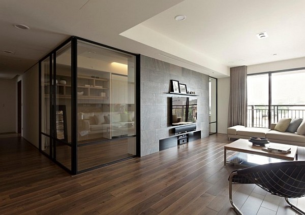 Retractable interior wall apartment