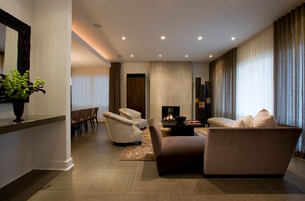 Roca Stone Porcelain Tile in the living room