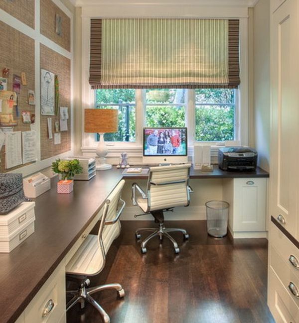 Simple Home Office next to a window with a view