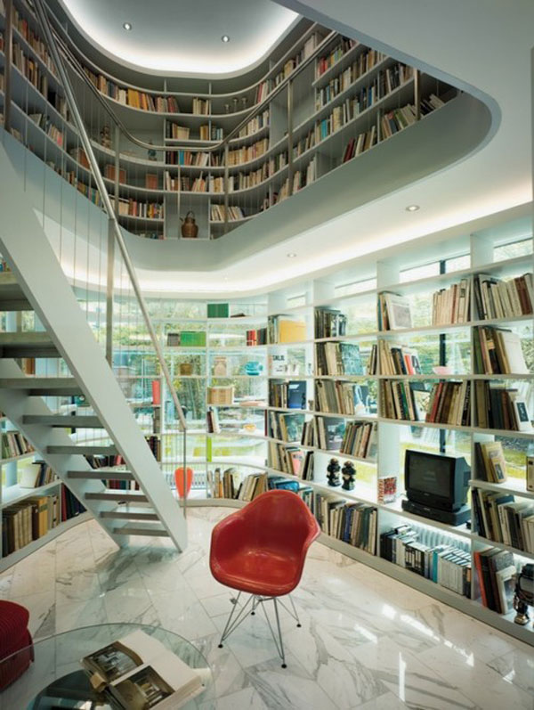 ultra modern home library