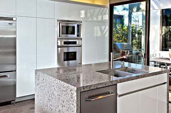 Terrazzo kitchen island countertop