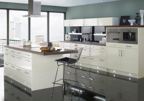 White furniture in modern kitchen design