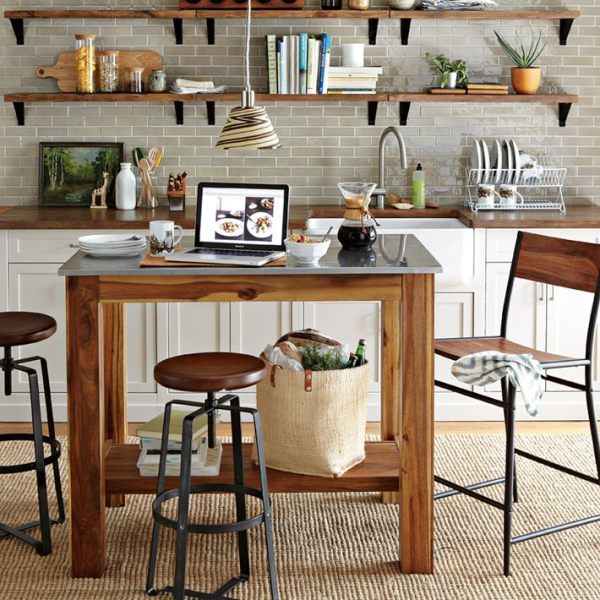 Wood and metal bar stools