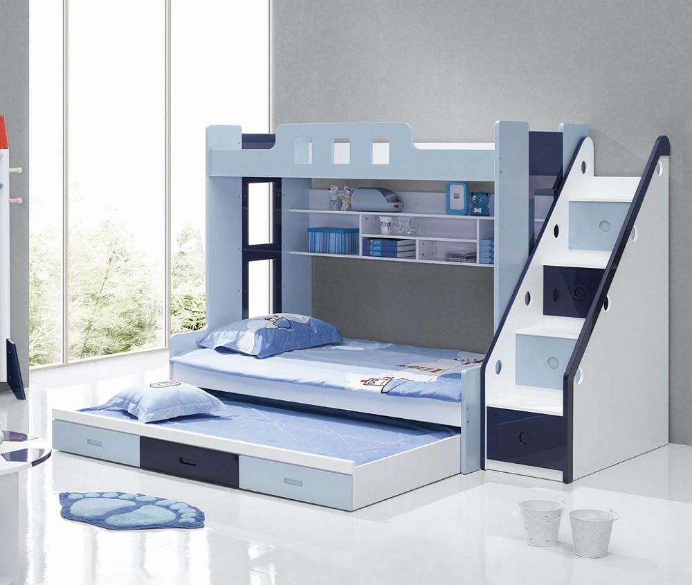 kids bunk beds with steps