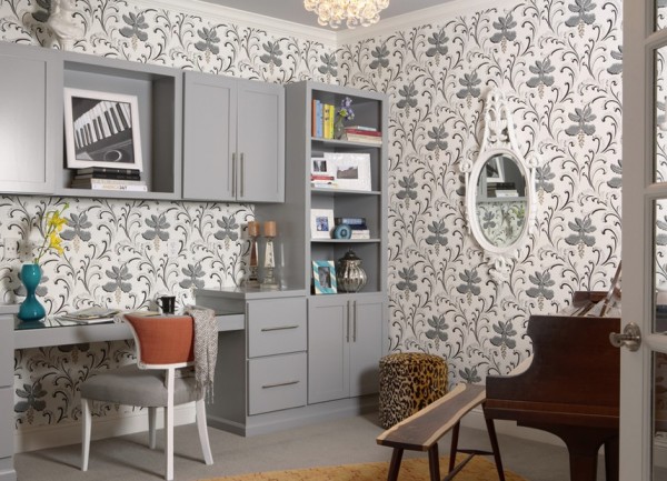 bold wallpaper neutral tones