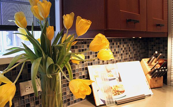 colorful glass mosaic kitchen backsplash