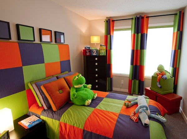 colorful kids room color blocking