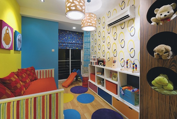 colorful kids room shapes