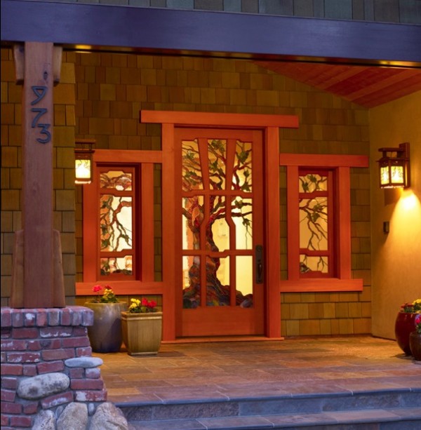 craftsman style front entry