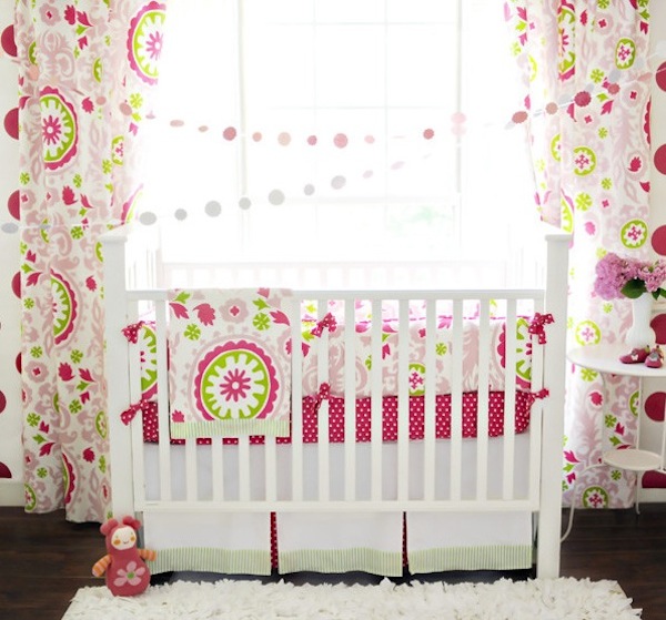 creative pink patterns baby bedding