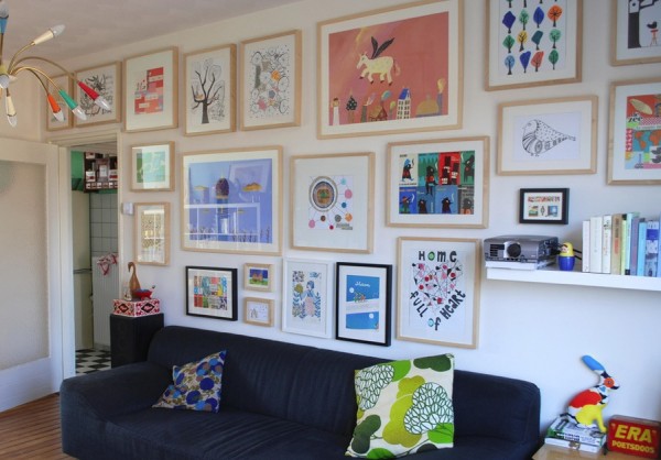 displaying kids artwork framed