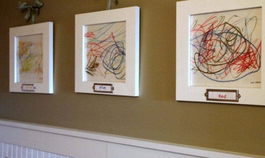 Displaying Kids Artwork in a Sophisticated Fashion