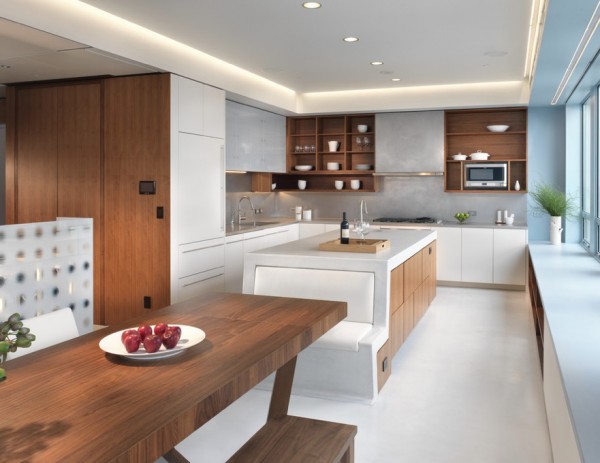 large kitchen integral seating