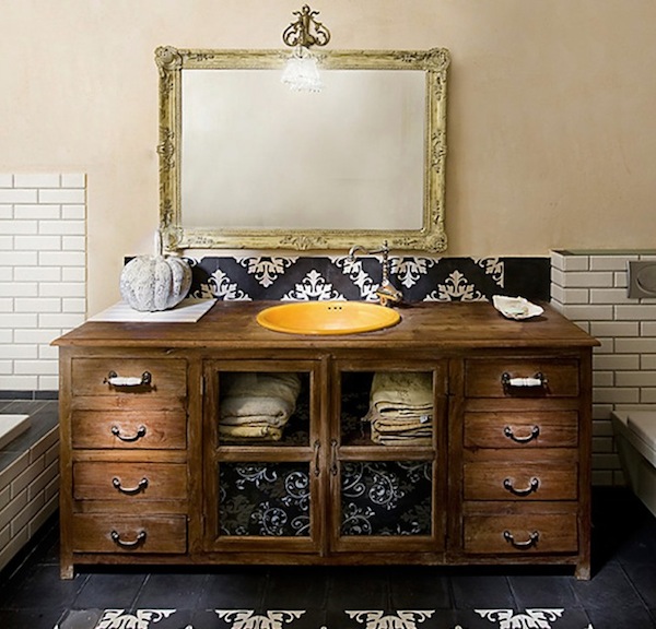 repurposed bathroom cabinets