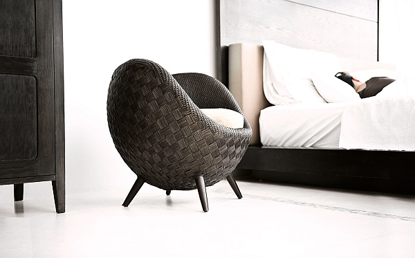 small rattan chair to relax
