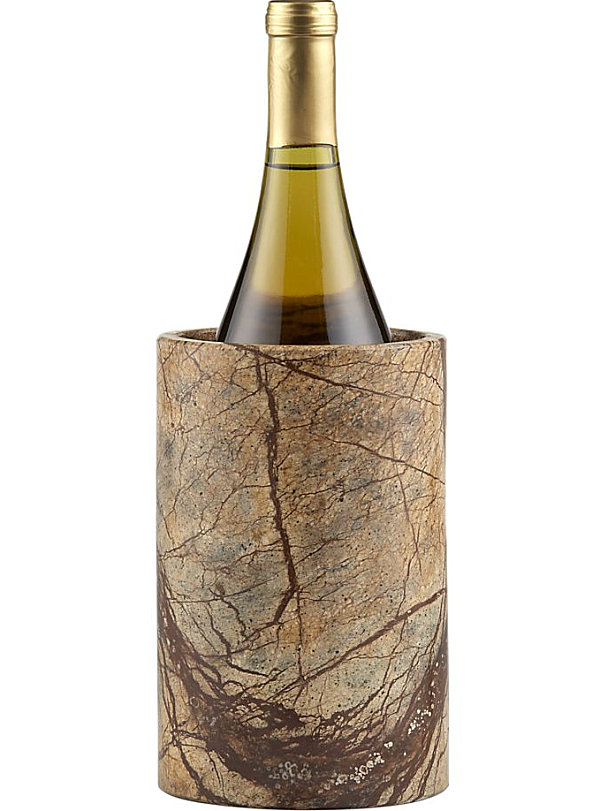 A brown marble wine cooler