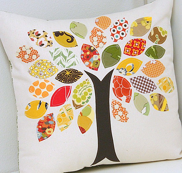 A fall pillow Thanksgiving craft project idea