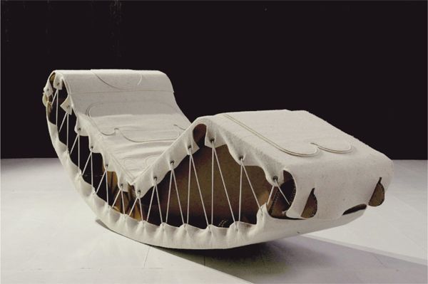 Cardboard chaise lounge