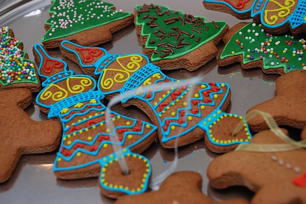 Christmas decorated cookies