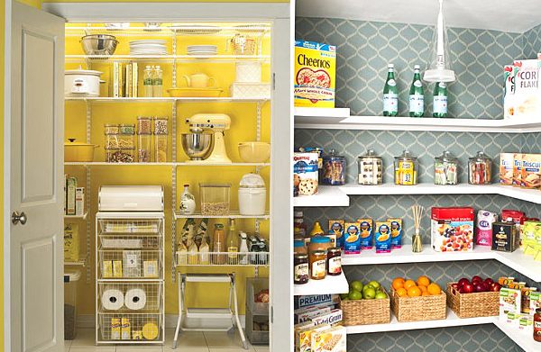 Colorful pantry walls