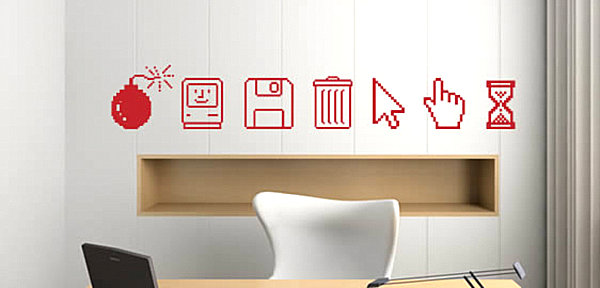 Computer icon wall art decals