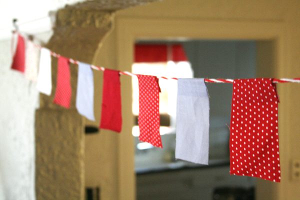 Fabric Christmas garland