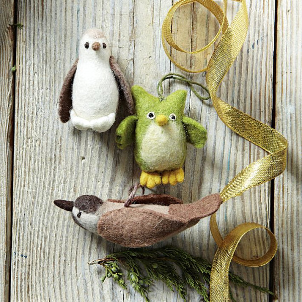 Felt-animal-Christmas-ornaments