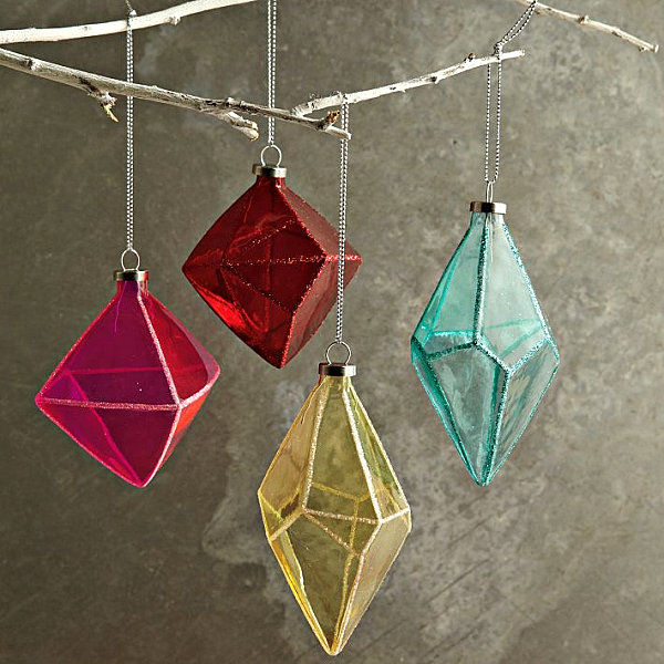 Geo glass ornaments