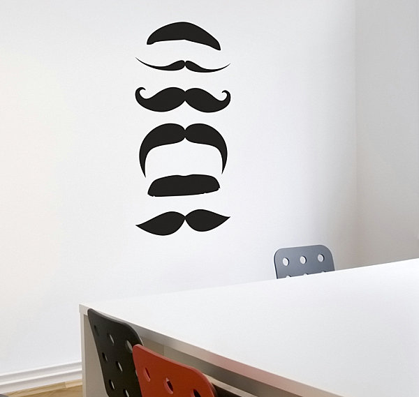 Mustache Pack wall decals