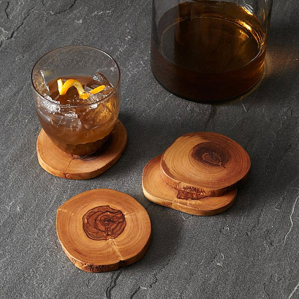 Olivewood coasters for fall