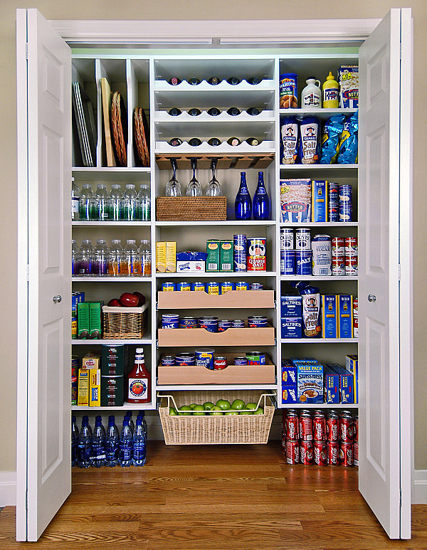 Organized pantry storage