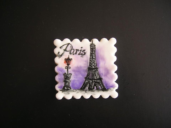 Paris cookie painting by Natasha Tasic of Delissshhh