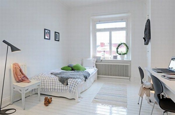 Scandinavian-bedding-in-a-modern-room