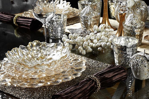 Shimmering Thanksigiving table setting