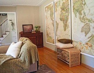 How to Use Old Maps in Home Decor