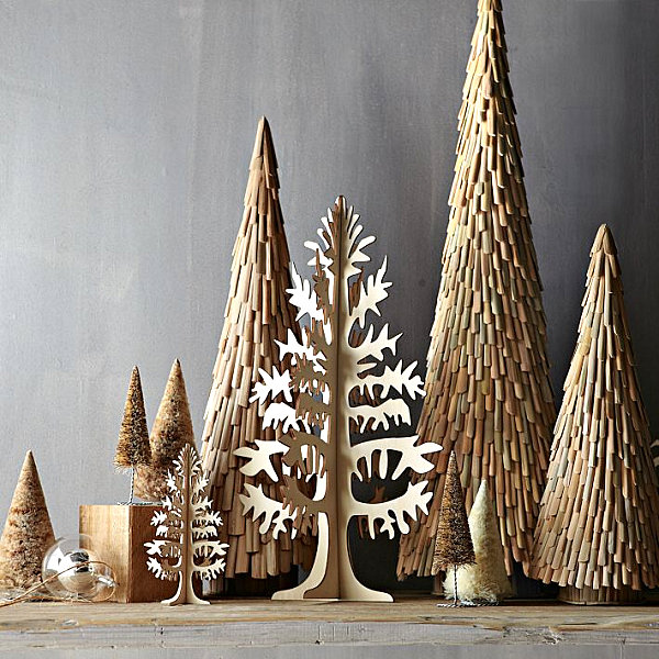 Wooden Christmas tree decor