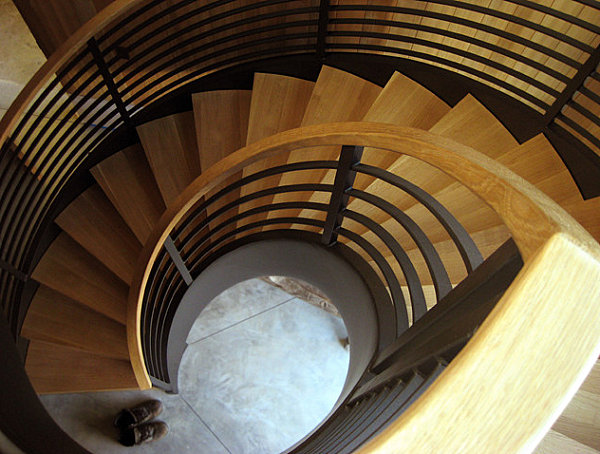 Wooden-and-metal-spiral-staircase