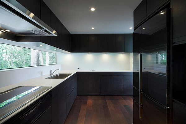 black kitchen design