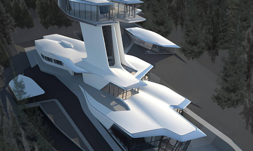 Russian Billionaire Builds Futuristic Spaceship Home for Naomi Campbell