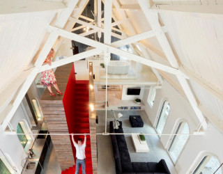 Dutch Church Transformation Into Beautiful and Playful Home
