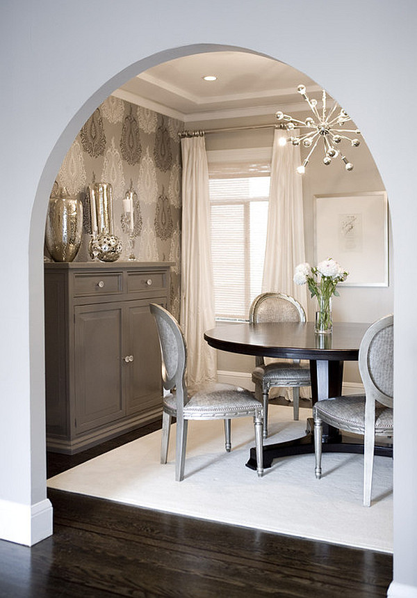 elegant silver dining room chairs