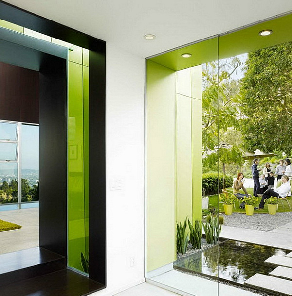 green theme modern villa in Los Angeles