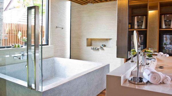 highly modern villa bathroom