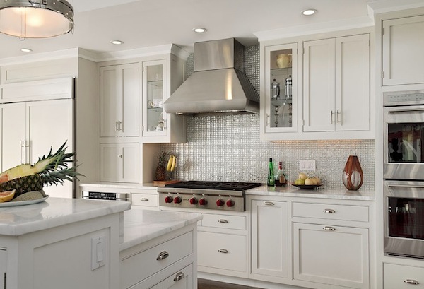 kitchen backsplash metallic